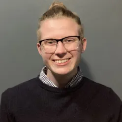 A man wearing glasses