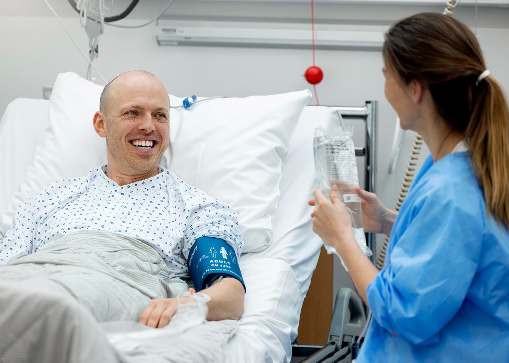 A doctor checking a patient