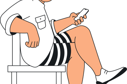 En person med svart hatt