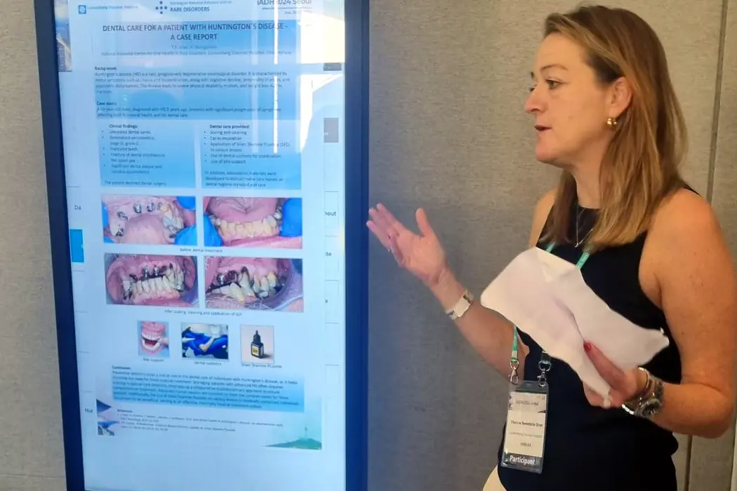 En person som holder en presentasjon