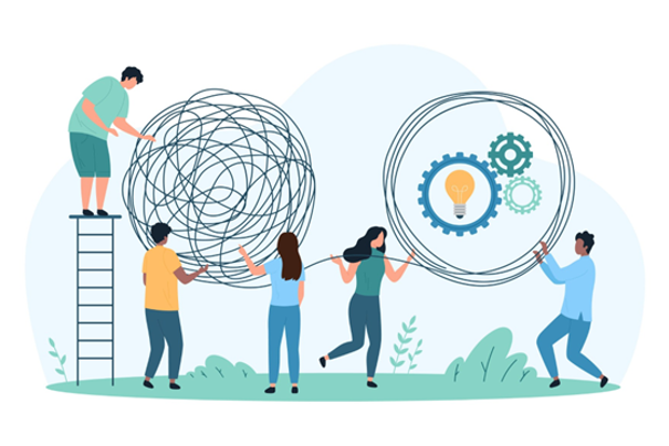 A group of people holding a circle